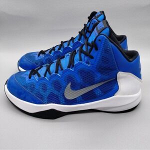 Nike Zoom Without A Doubt Basketball Shoes Men's Size 9.5 Blue White Sneakers
